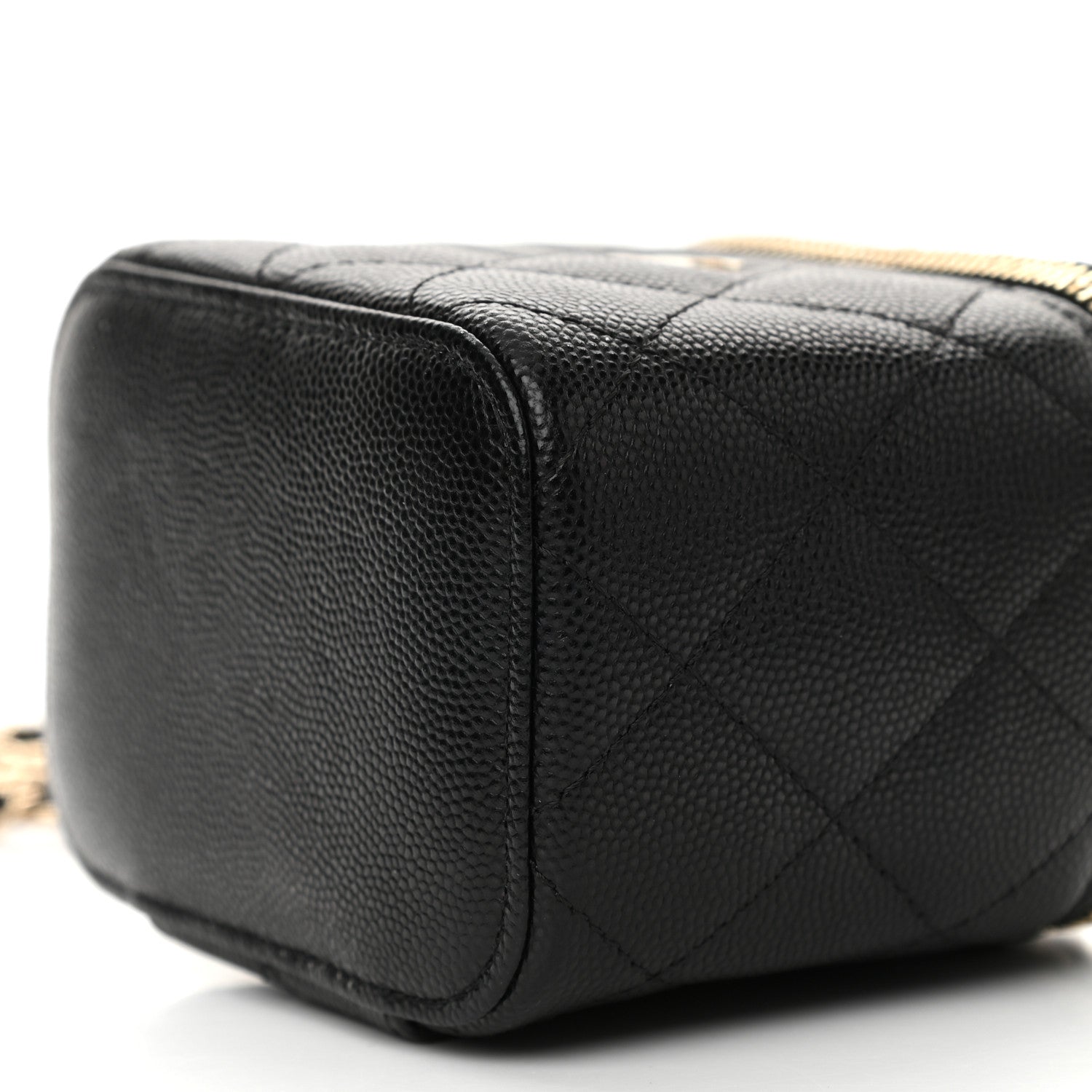 Chanel Caviar Quilted Mini Vanity Case With Chain Black 10 of 11
