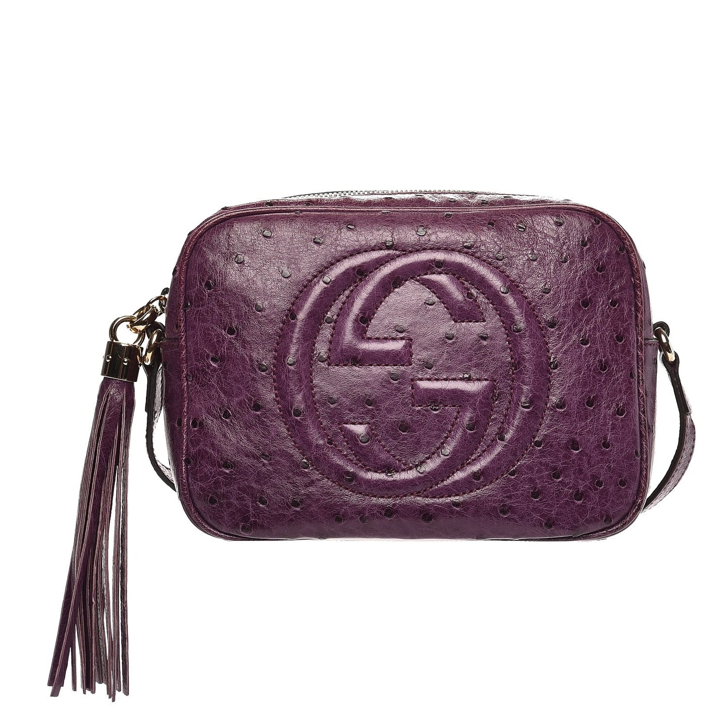 Ostrich Small Soho Disco Bag Grape Royal