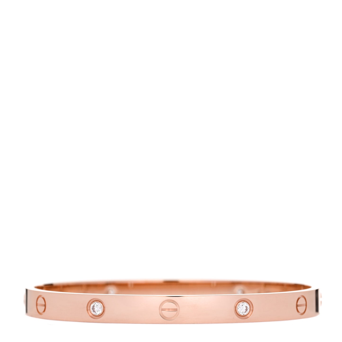18K Pink Gold 4 Diamond LOVE Bracelet 19