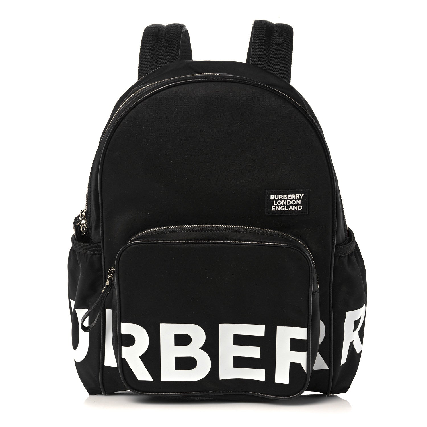 Burberry Nylon Logo Print Backpack Black 1 of 9
