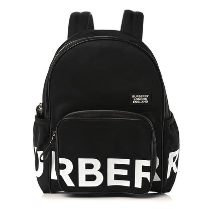Burberry Nylon Logo Print Backpack Black 1 of 9