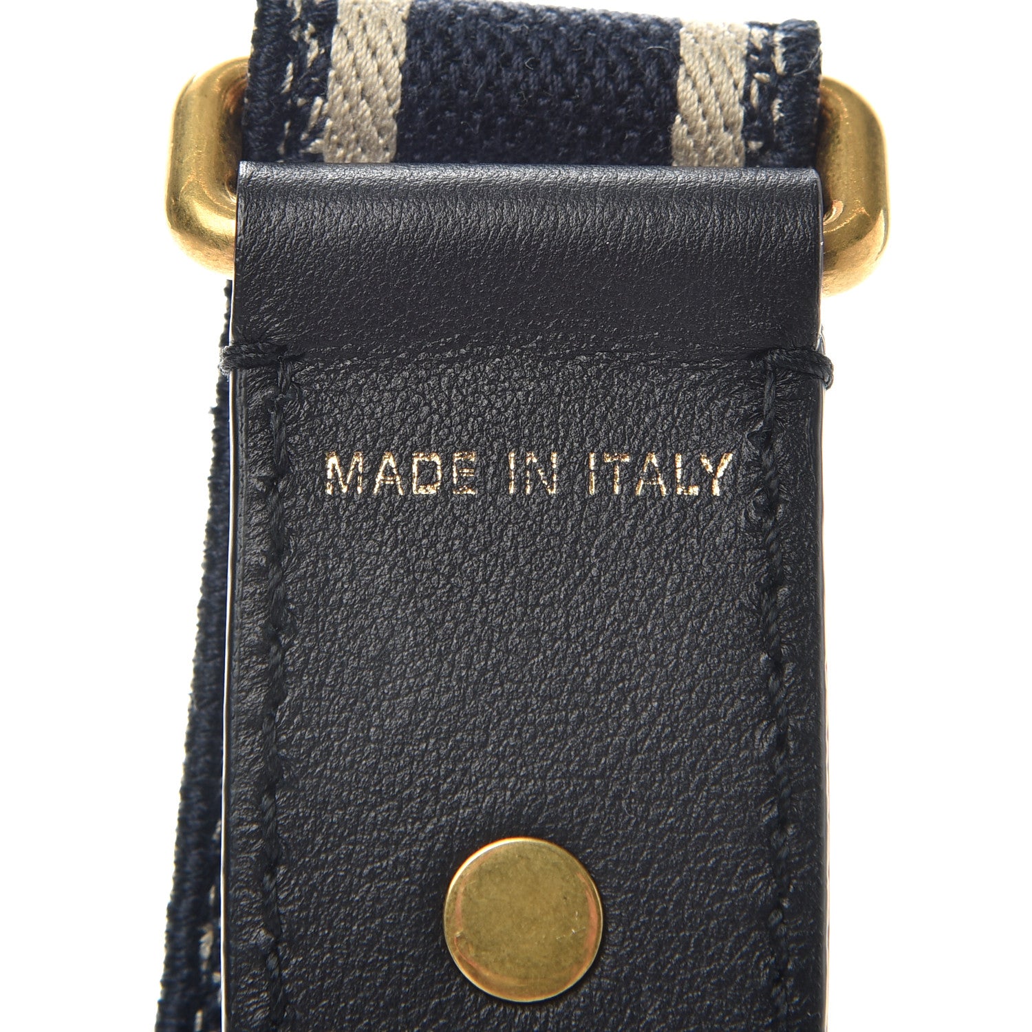 Christian Dior Canvas Embroidered Shoulder Strap Blue 5 of 6
