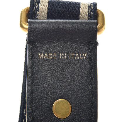 Christian Dior Canvas Embroidered Shoulder Strap Blue 5 of 6