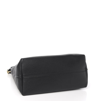 Burberry Grainy Calfskin Medium Cale Hobo Black 3 of 9