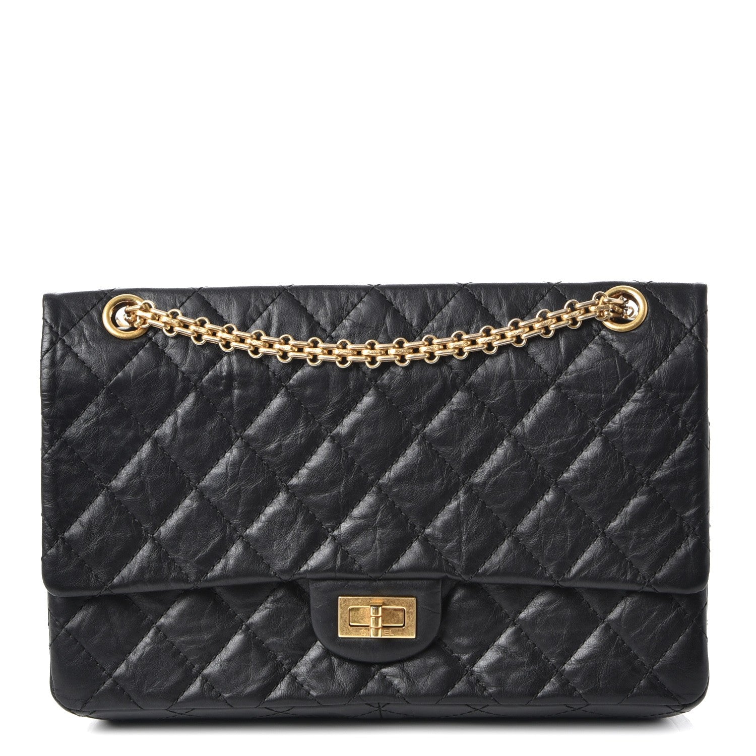 Chanel Aged Calfskin Quilted 2.55 Reissue 226 Flap Black 1 of 8