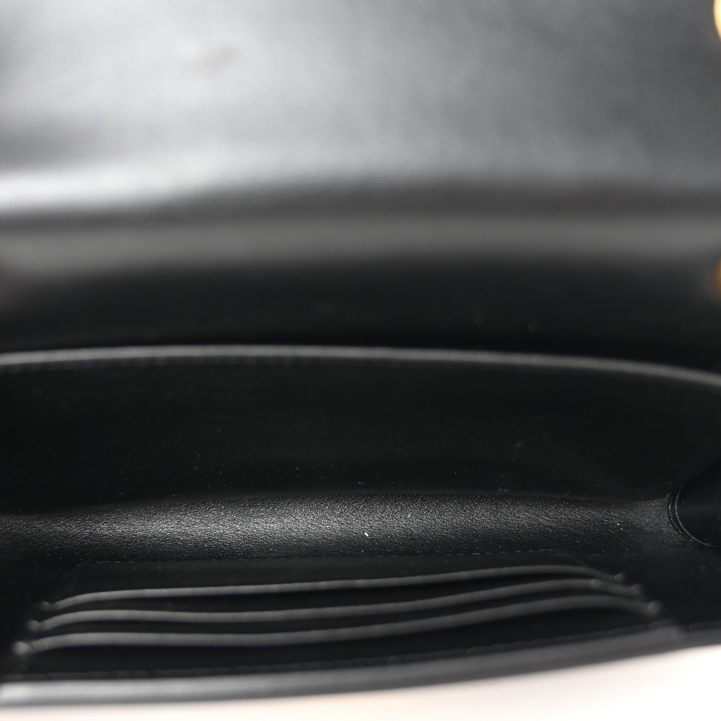 Smooth Calfskin Mini Devotion Crossbody Bag Black