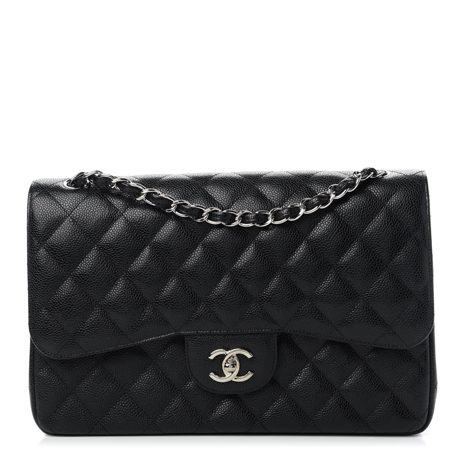 Chanel Caviar Quilted Jumbo Double Flap Black 1 of 11