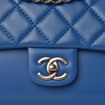 Chanel Calfskin Quilted Large Rock My Shoulder Flap Blue 10 of 10