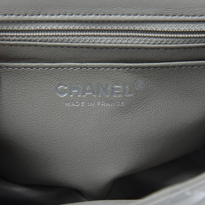 Chanel Lambskin Quilted Mini Square Flap Light Grey 6 of 10