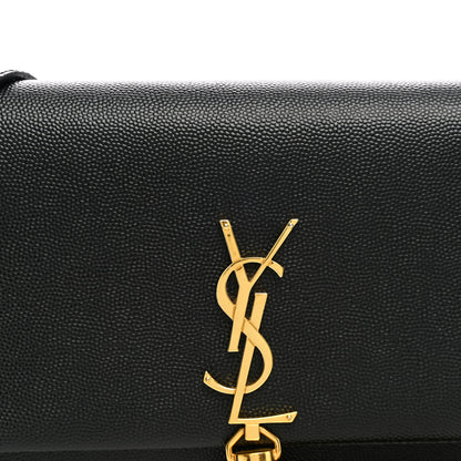 Saint Laurent Grain De Poudre Classic Monogram Kate Tassel Chain Wallet Black 7 of 10