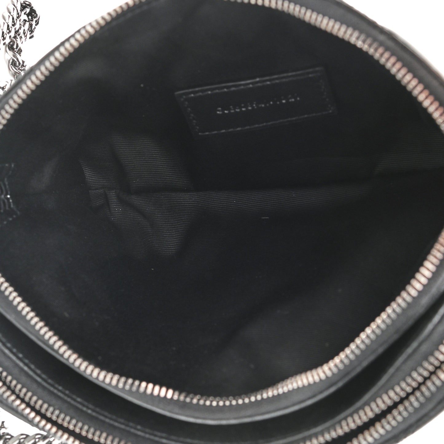 Grained Lambskin Quilted Mini Becky Double Zip Bag Black