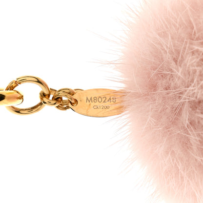 Louis Vuitton Resin Wood Mink Fur Vivienne Snowboard Bag Charm Key Holder 3 of 4