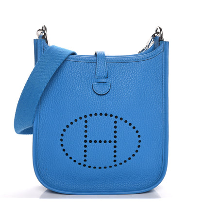Hermes Taurillon Clemence Evelyne TPM Bleu Zanzibar 1 of 8