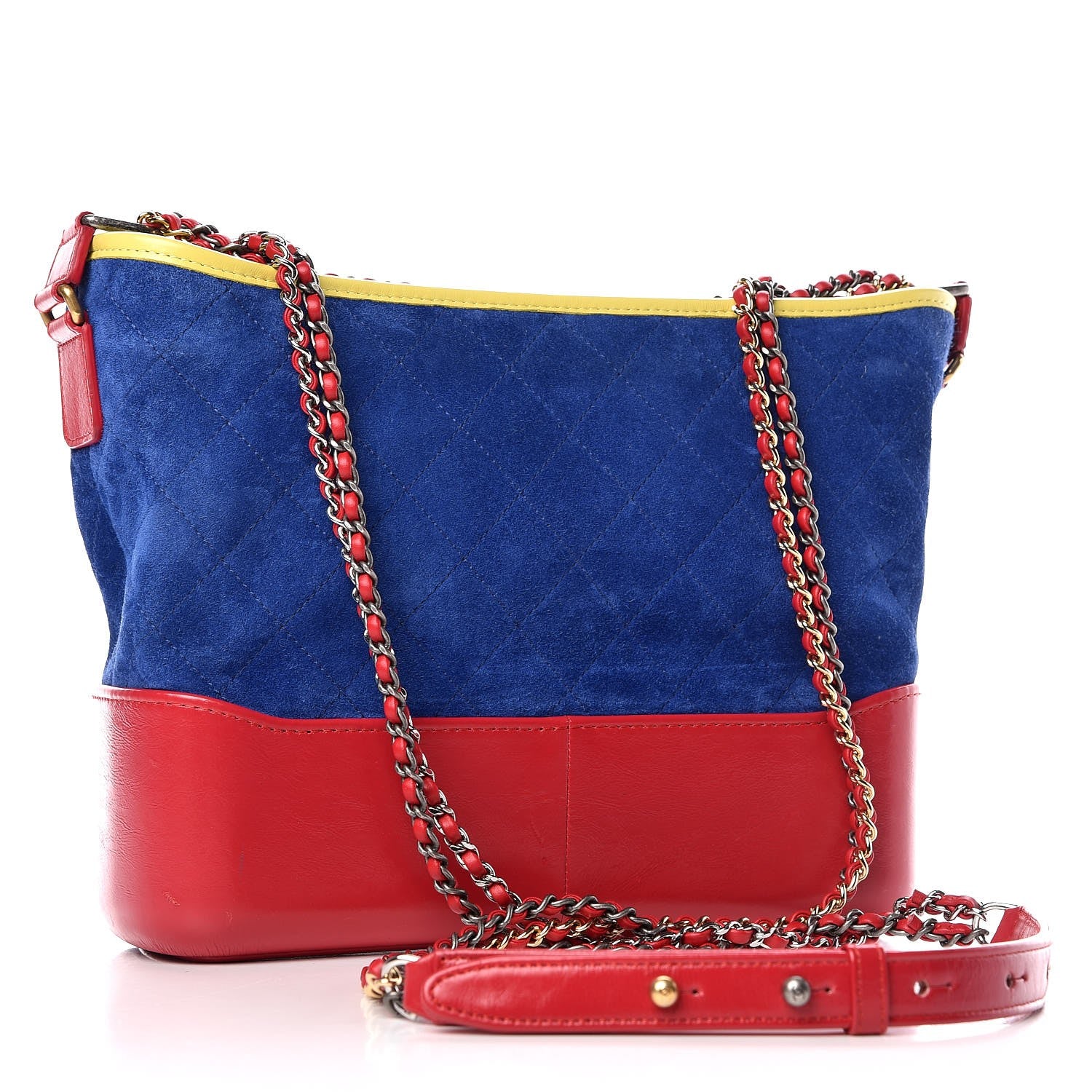 Chanel Suede Calfskin Quilted Medium Gabrielle Hobo Multicolor 3 of 8