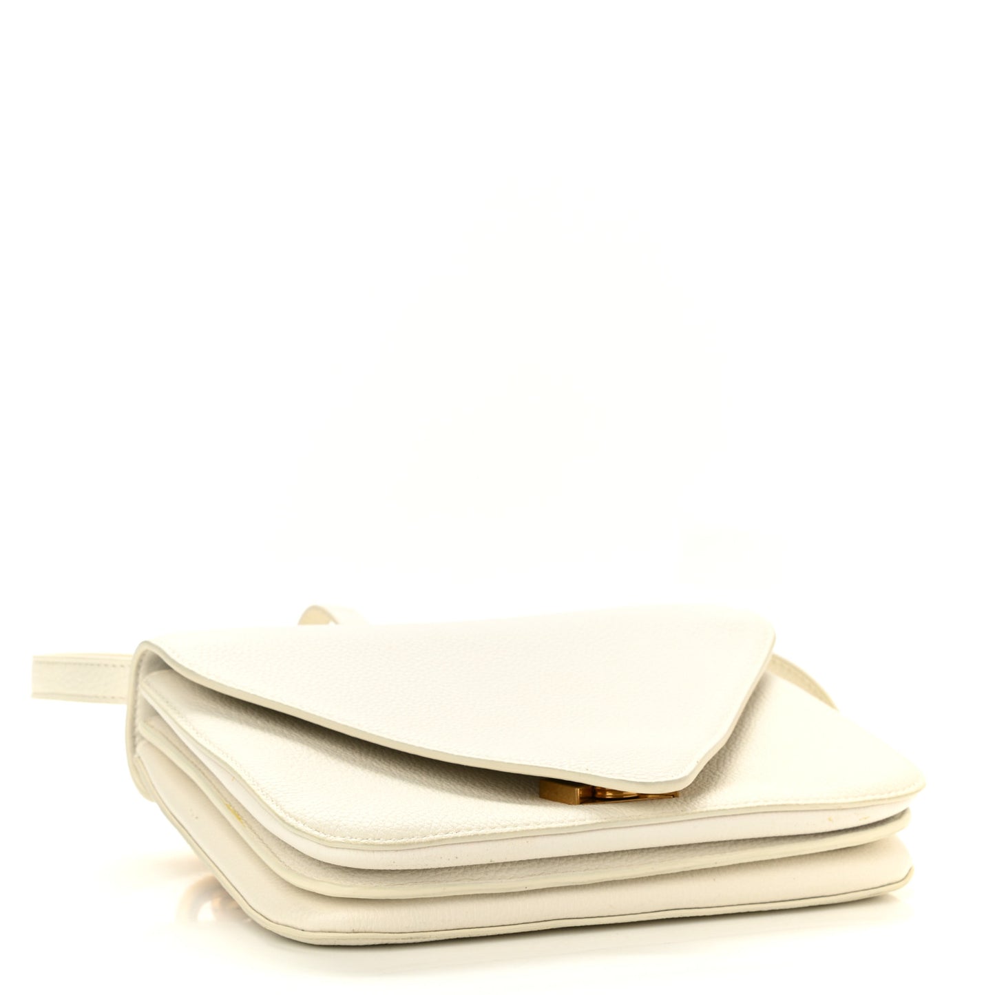 Calfskin Mount Envelope Bag White