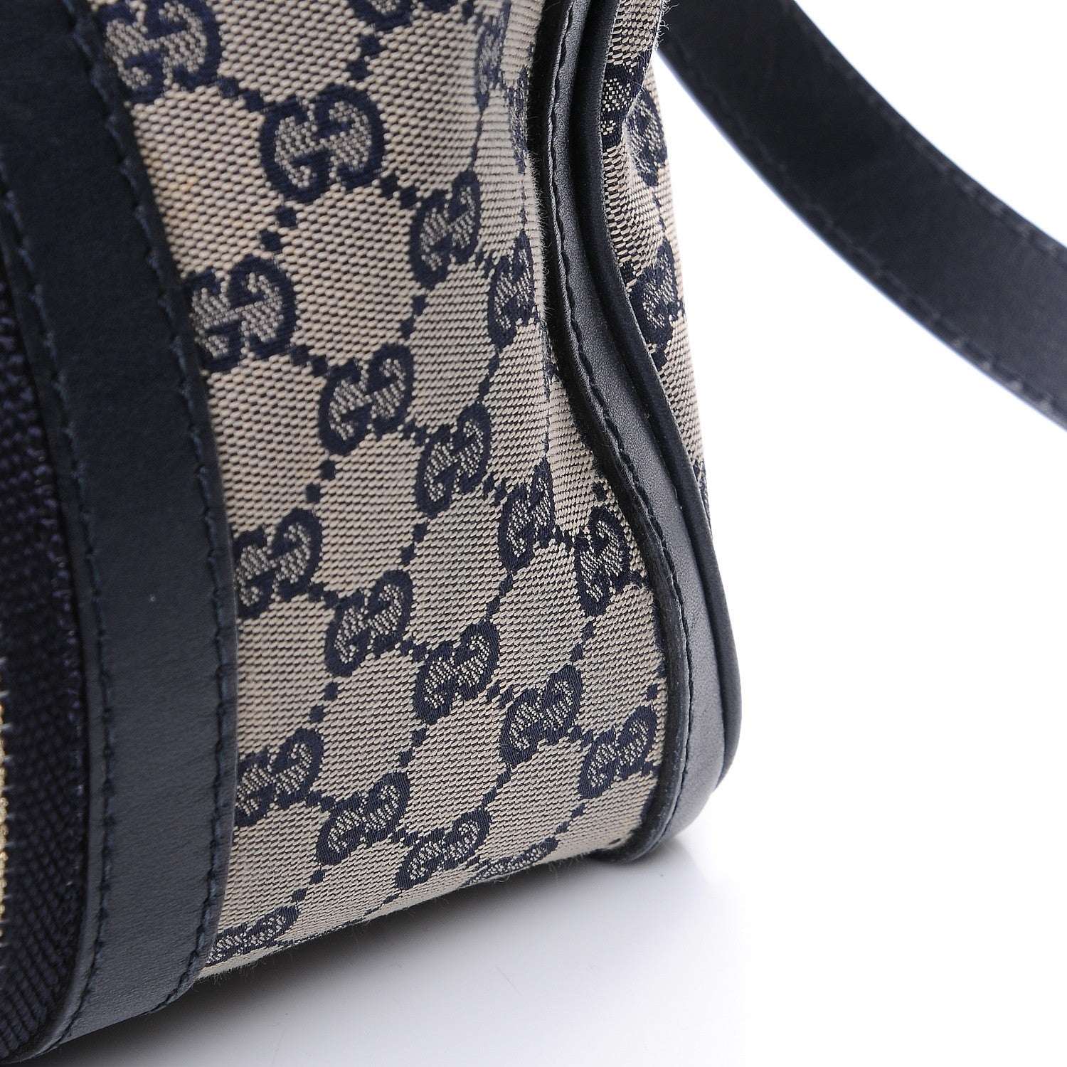 Gucci Monogram Vintage Web Medium Boston Navy Navy 11 of 18