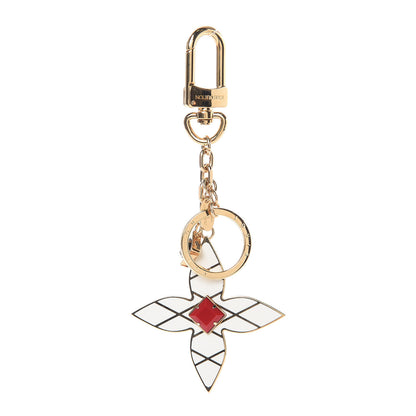 Louis Vuitton Malletage Flowers Bag Charm Key Holder 1 of 2