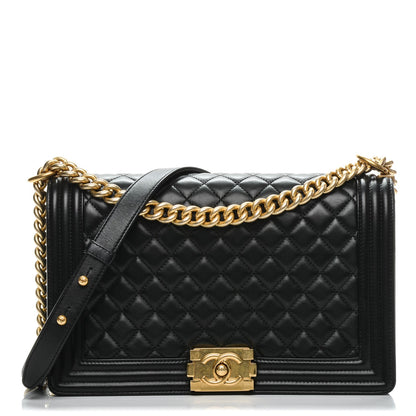 Chanel Lambskin Quilted New Medium Boy Flap Black 1 of 7