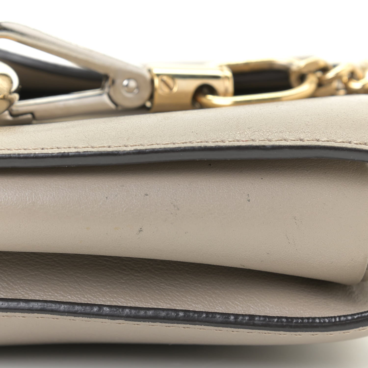Chloe Suede Calfskin Small Faye Shoulder Bag Motty Grey 15 of 18