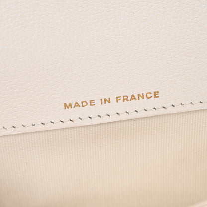 Chanel Caviar Quilted Flap Card Holder Wallet White 7 of 11