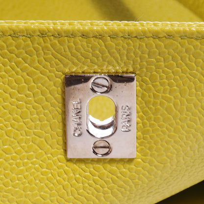 Chanel Caviar Shoulder Bag Yellow 5 of 8