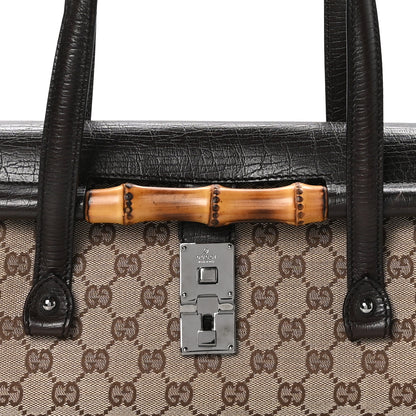Gucci Monogram Bamboo Bullet Bag Dark Brown 8 of 10
