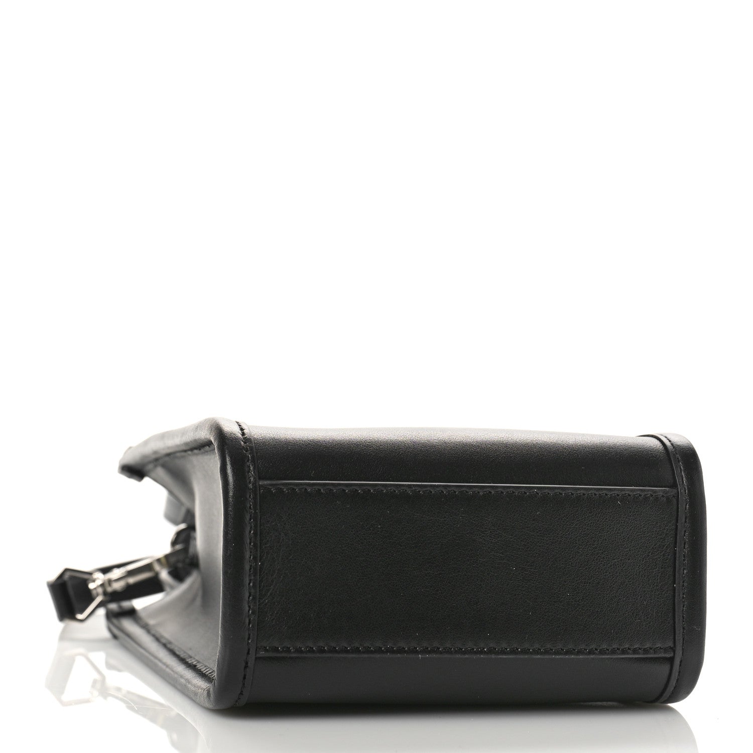 Jimmy Choo Smooth Calfskin Logo Mini Tote Black White 4 of 8