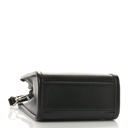 Jimmy Choo Smooth Calfskin Logo Mini Tote Black White 4 of 8