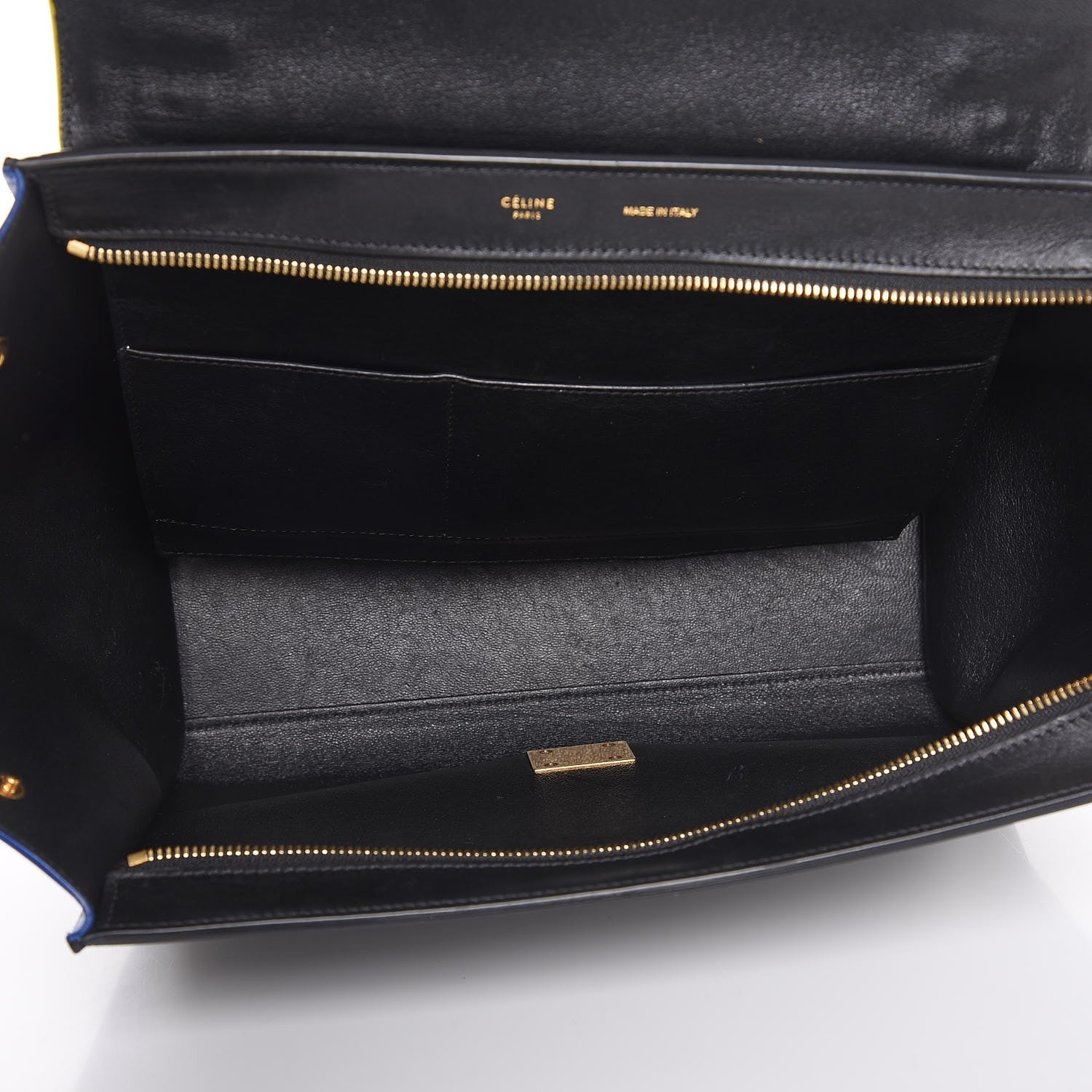 Celine Smooth Calfskin Tri-color Small Trapeze Sunflower 6 of 13