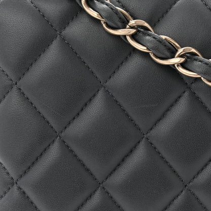 Chanel Lambskin Quilted Jumbo Double Flap Charcoal Grey 12 of 12