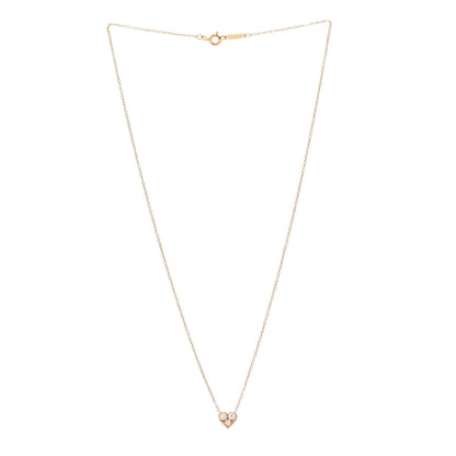 Tiffany 18K Rose Gold Diamond Heart Pendant Necklace 3 of 7