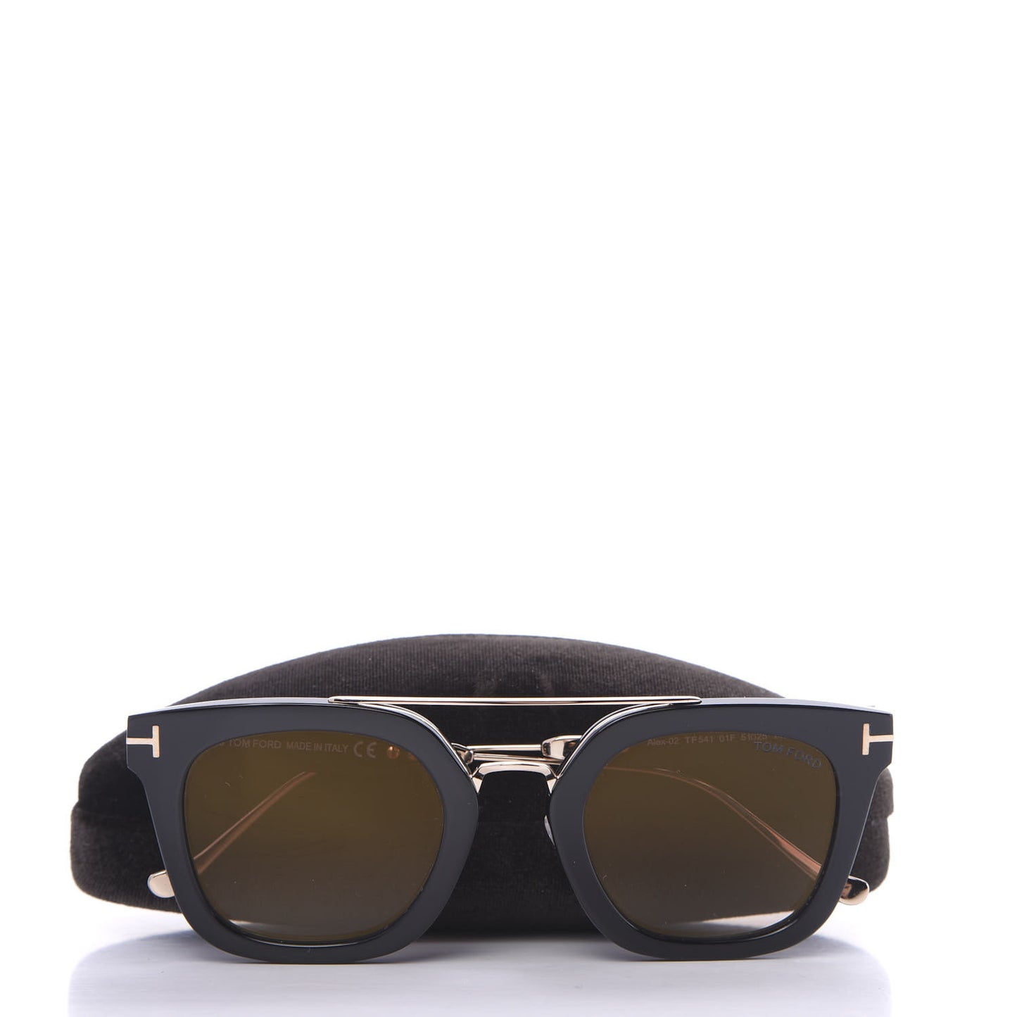Alex Squared Sunglasses TF541 Shiny Black Gradient Brown