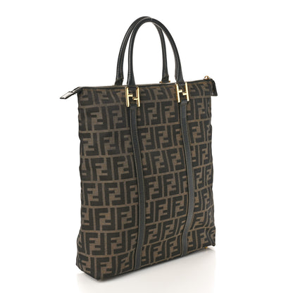 Fendi Zucca Vertical Shopping Tote Tobacco Moro 2 of 11