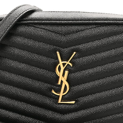 Saint Laurent Grain De Poudre Matelasse Monogram Mini Lou Camera Bag Black 8 of 11