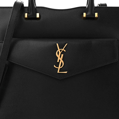 Saint Laurent Grain De Poudre Small Uptown Tote Black 8 of 10