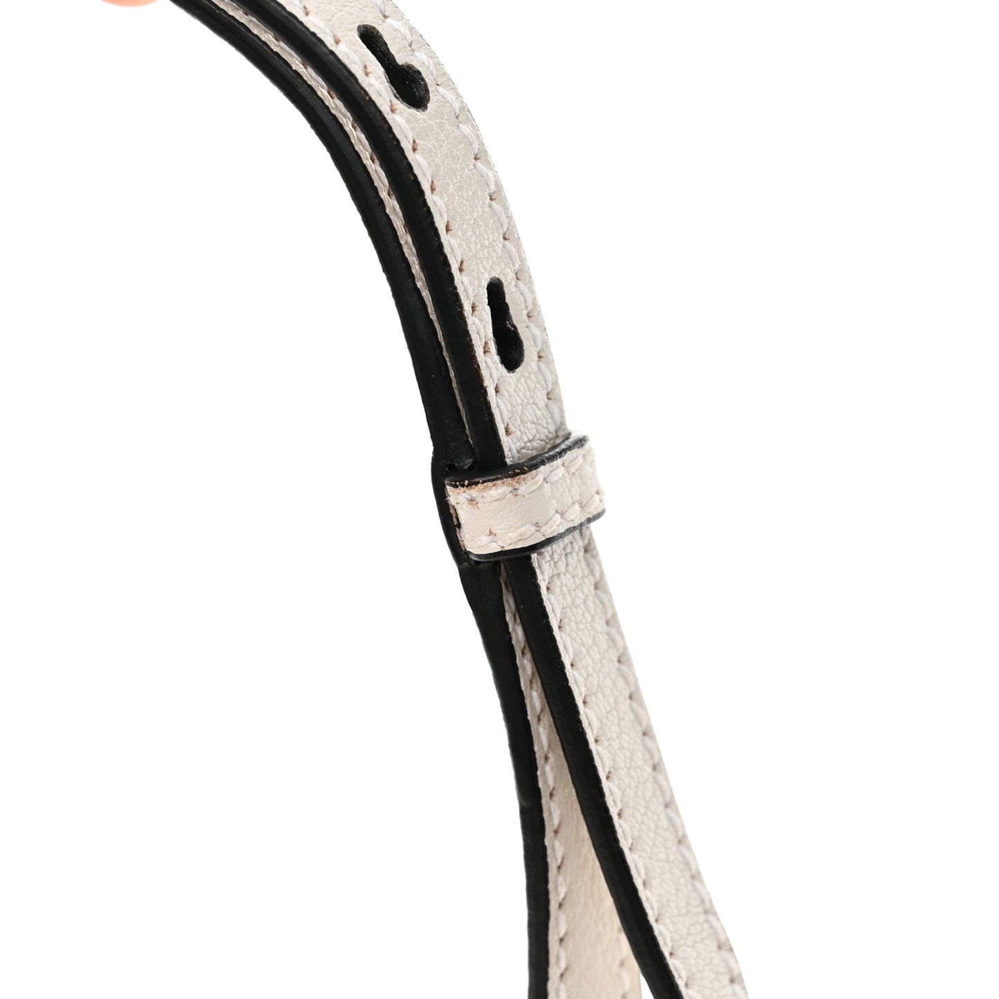 Goatskin Madras Fiocco Small Bow Top Handle Tote White