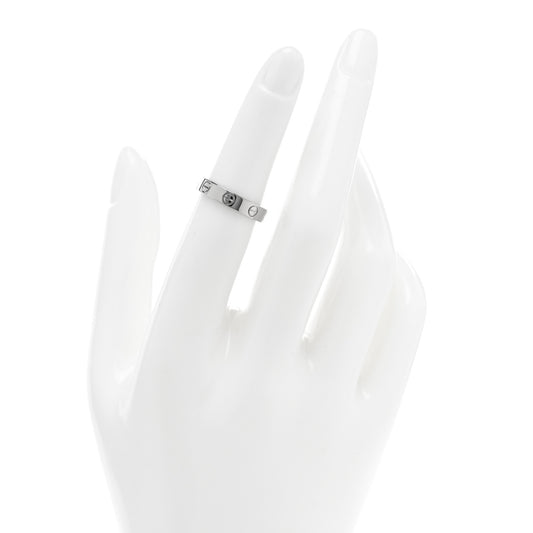 18K White Gold 3.5mm LOVE Wedding Band Ring 50 5.25
