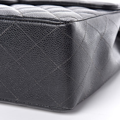 Chanel Caviar Quilted Jumbo Single Flap Black 15 of 15