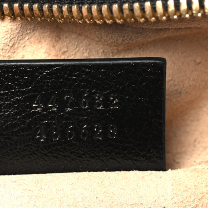 Gucci Monogram Matelasse Diagonal Small GG Marmont Chain Shoulder Bag Beige Black 7 of 9