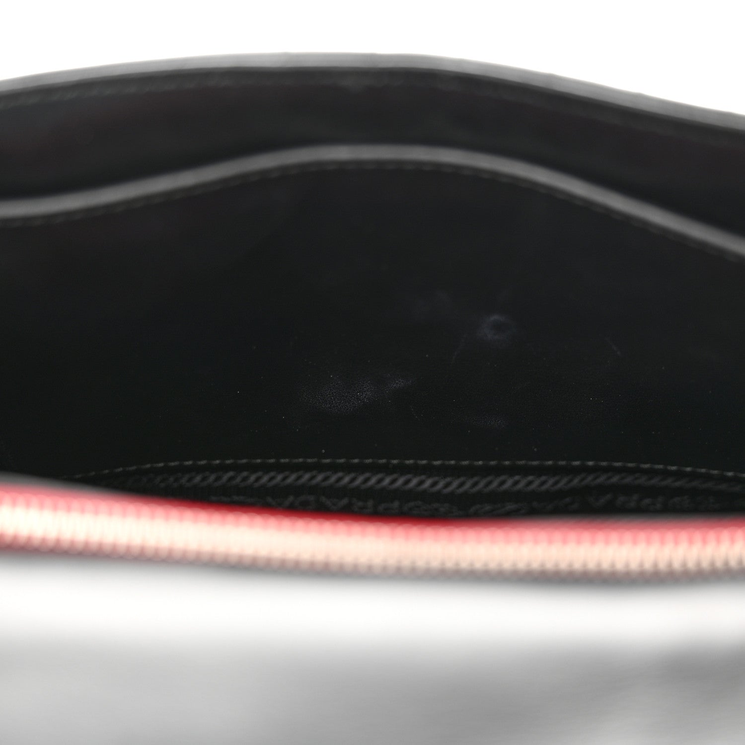 Prada Soft Calfskin Impunture Diagramme Large Chain Flap Shoulder Bag Black 7 of 10
