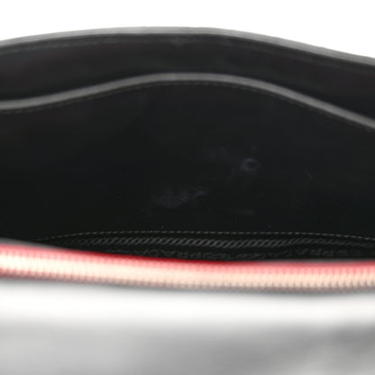 Prada Soft Calfskin Impunture Diagramme Large Chain Flap Shoulder Bag Black 7 of 10