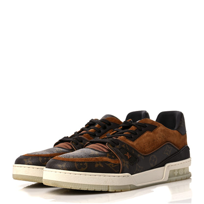 Louis Vuitton Suede Monogram Mens LV Trainer Sneakers 8 Brown 3 of 7