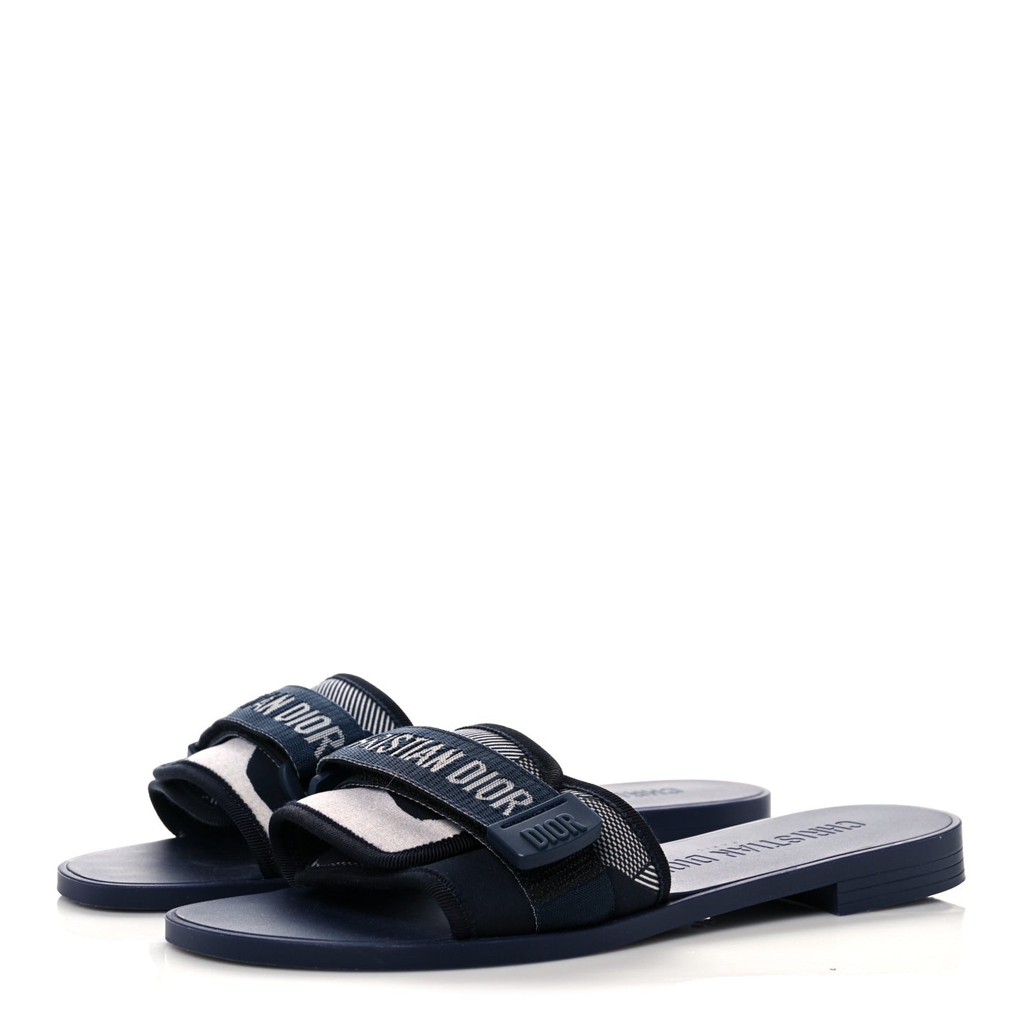 Technical Stretch Fabric Camouflage Dio(r)evolution Slide Sandals 39 Deep Blue