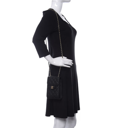 Chanel Caviar Quilted Classic Phone Holder Black 2 of 10