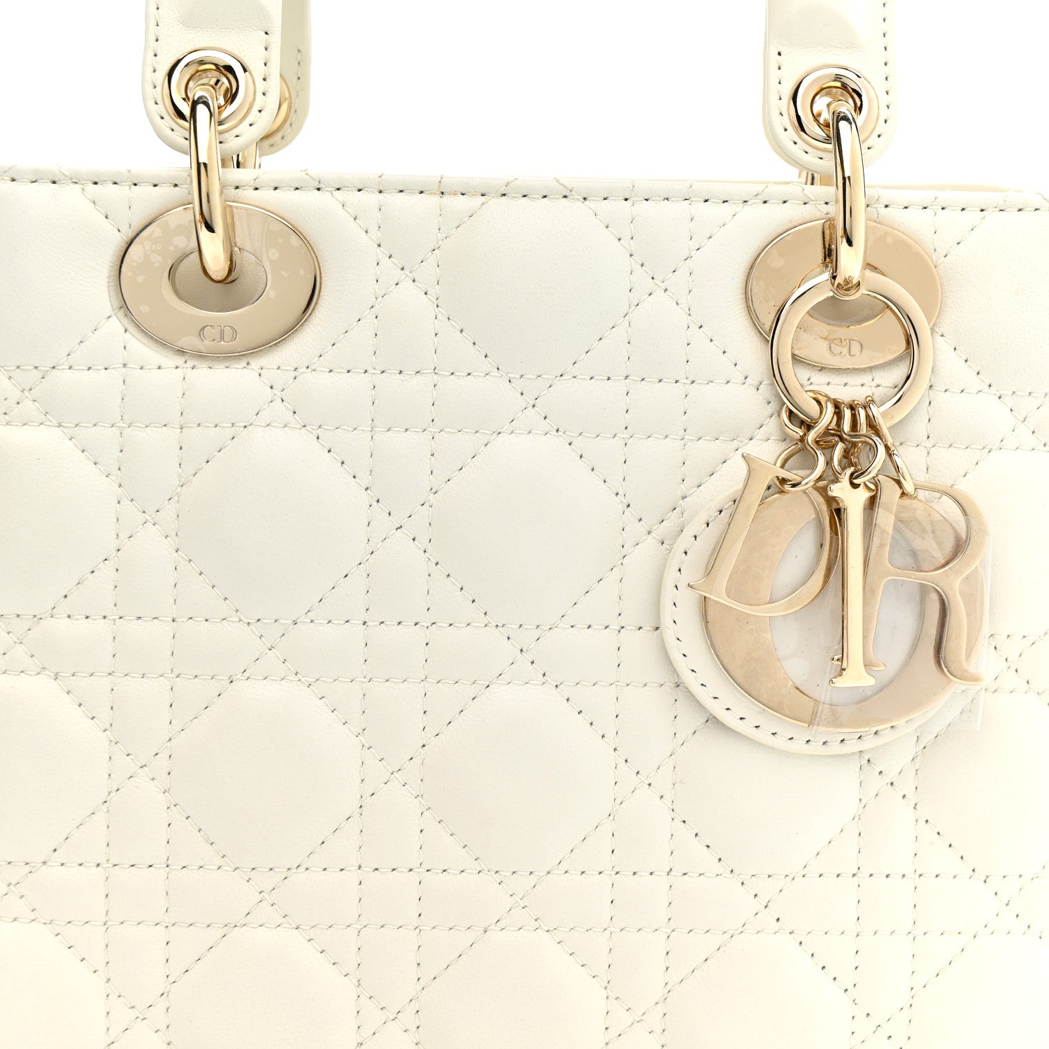 Christian Dior Lambskin Cannage Small My ABCDior Lady Dior Latte 8 of 10