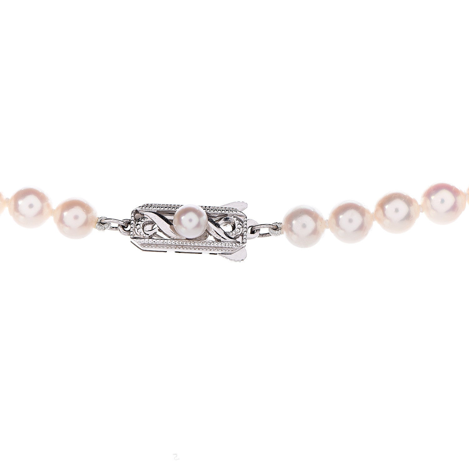 Mikimoto 14K White Gold 6-6.5mm Akoya Pearl Strand Necklace 28 5 of 7