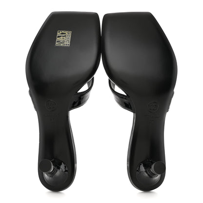 Chanel Crocodile Embossed Patent Calfskin Thong Sandals 37 Black 6 of 10