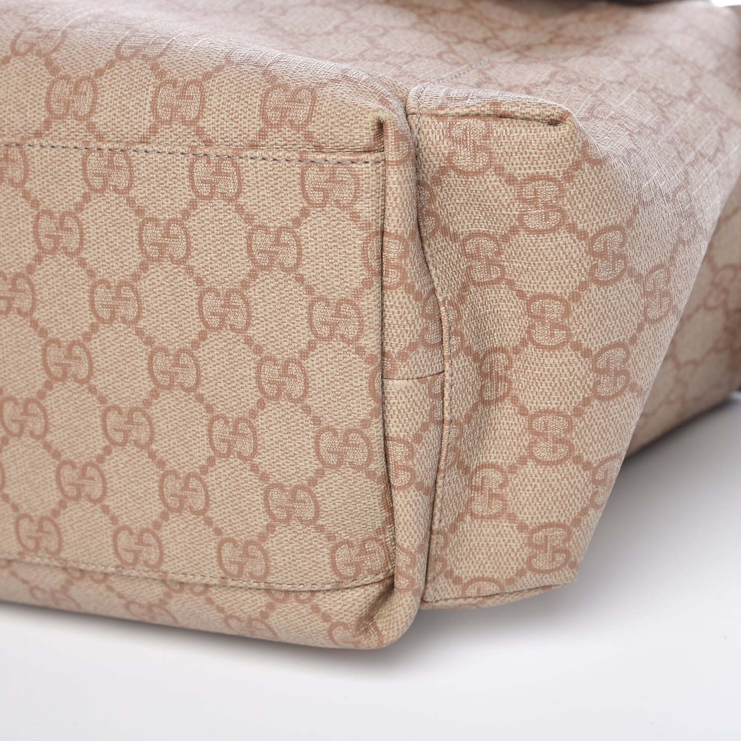 Gucci GG Supreme Monogram Messenger Diaper Bag Beige 10 of 10