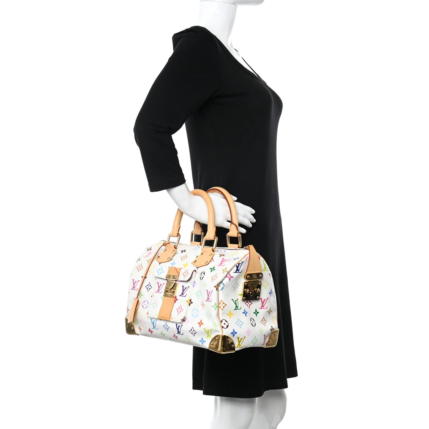 Monogram Multicolor Speedy 30 White
