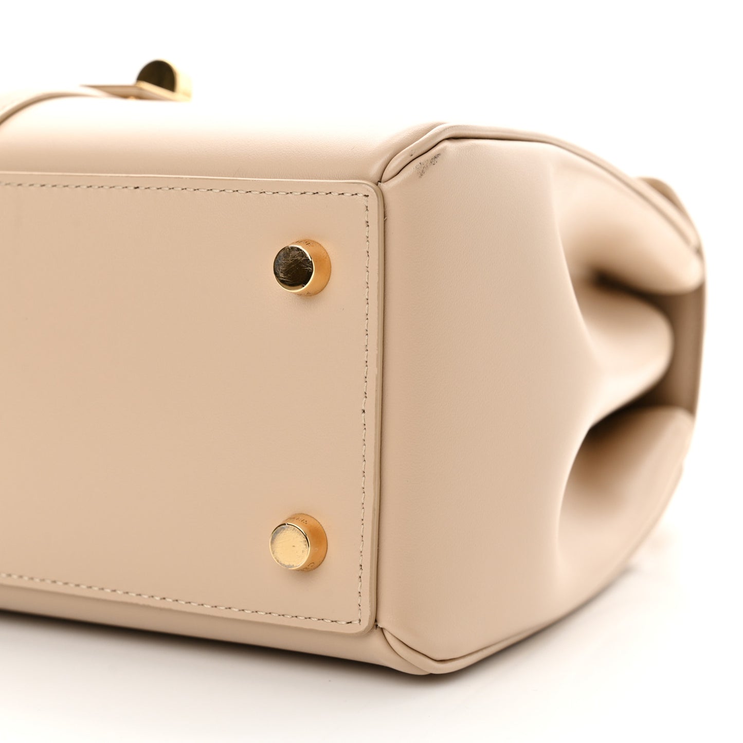 Satinated Calfskin Small 16 Top Handle Bag Nude
